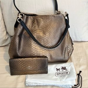 Coach shoulder bag + wallet